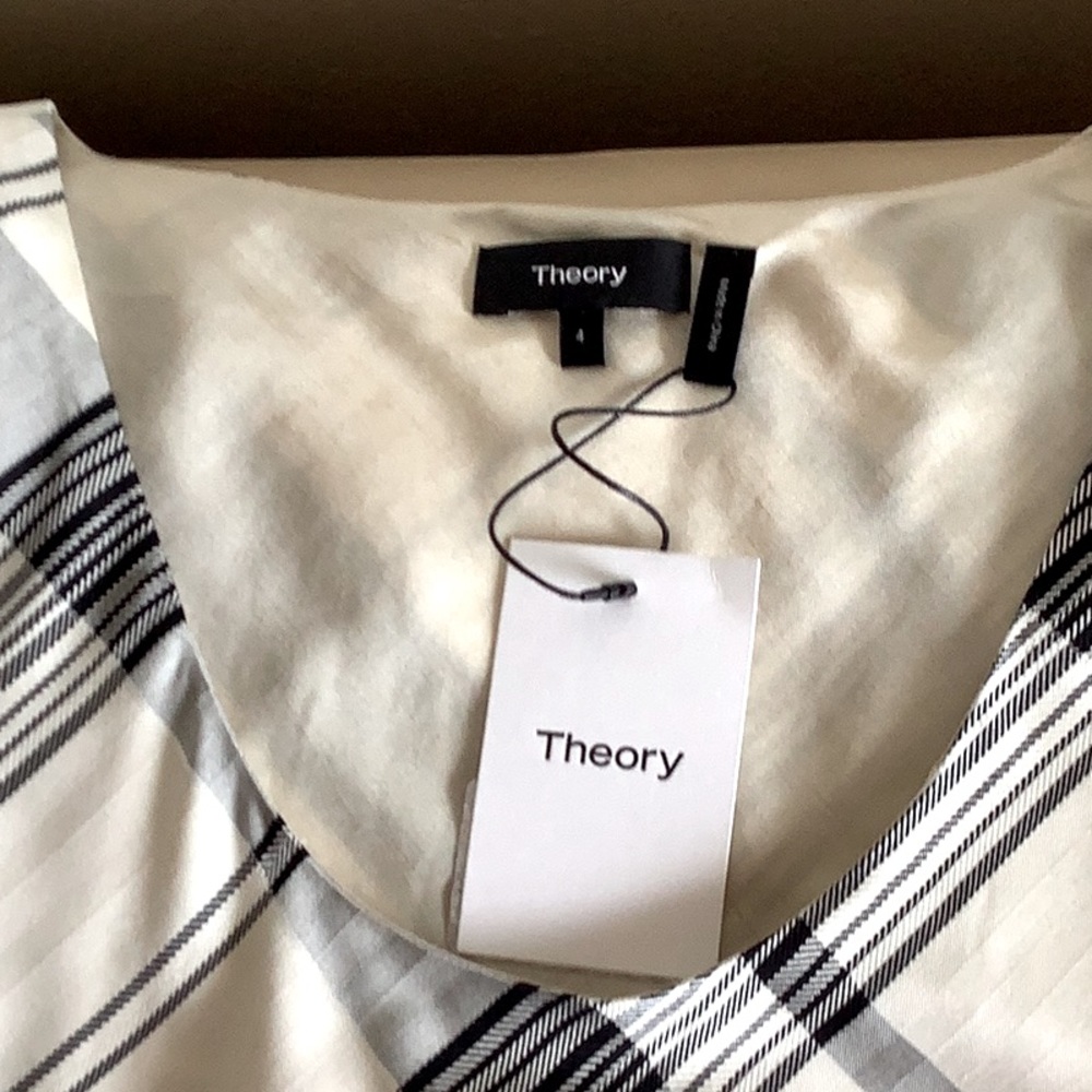 Ivory/Black fluid Plaid Dress.                 #J0506613 - Picture 10 of 11